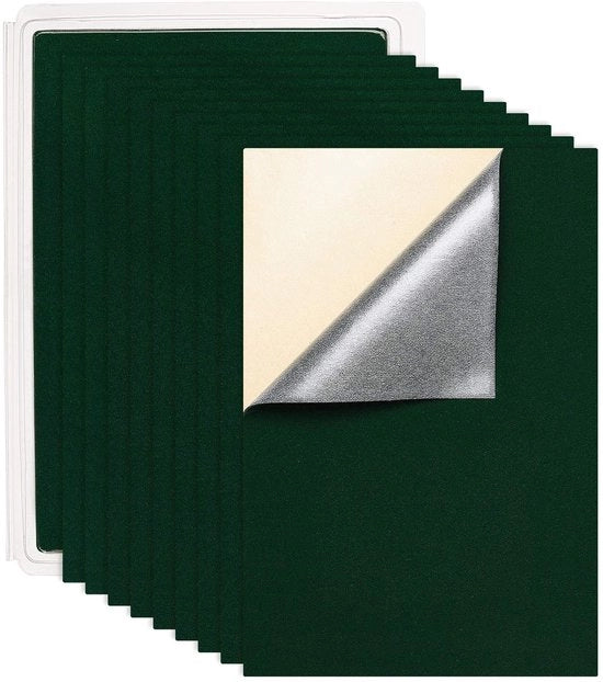 Velluto verde scuro - Autoadesivo - Duraturo e Impermeabile - 20 Pezzi - Ideale per Progetti Fai da Te - Arte e Artigianato