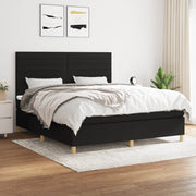 Giroletto a Molle con Materasso Nero 160x200 cm in Tessuto 3142427