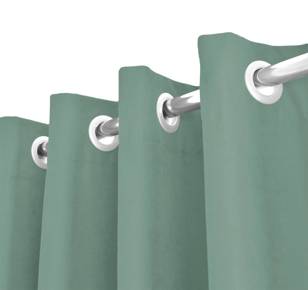 Tenda Semioscurante 140 x 290 Cm Moderne Con Occhielli  Salvia - 1 Tenda