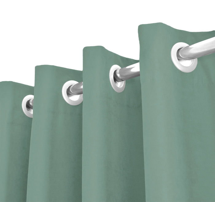 Tenda Semioscurante 140 x 290 Cm Moderne Con Occhielli  Salvia - 1 Tenda