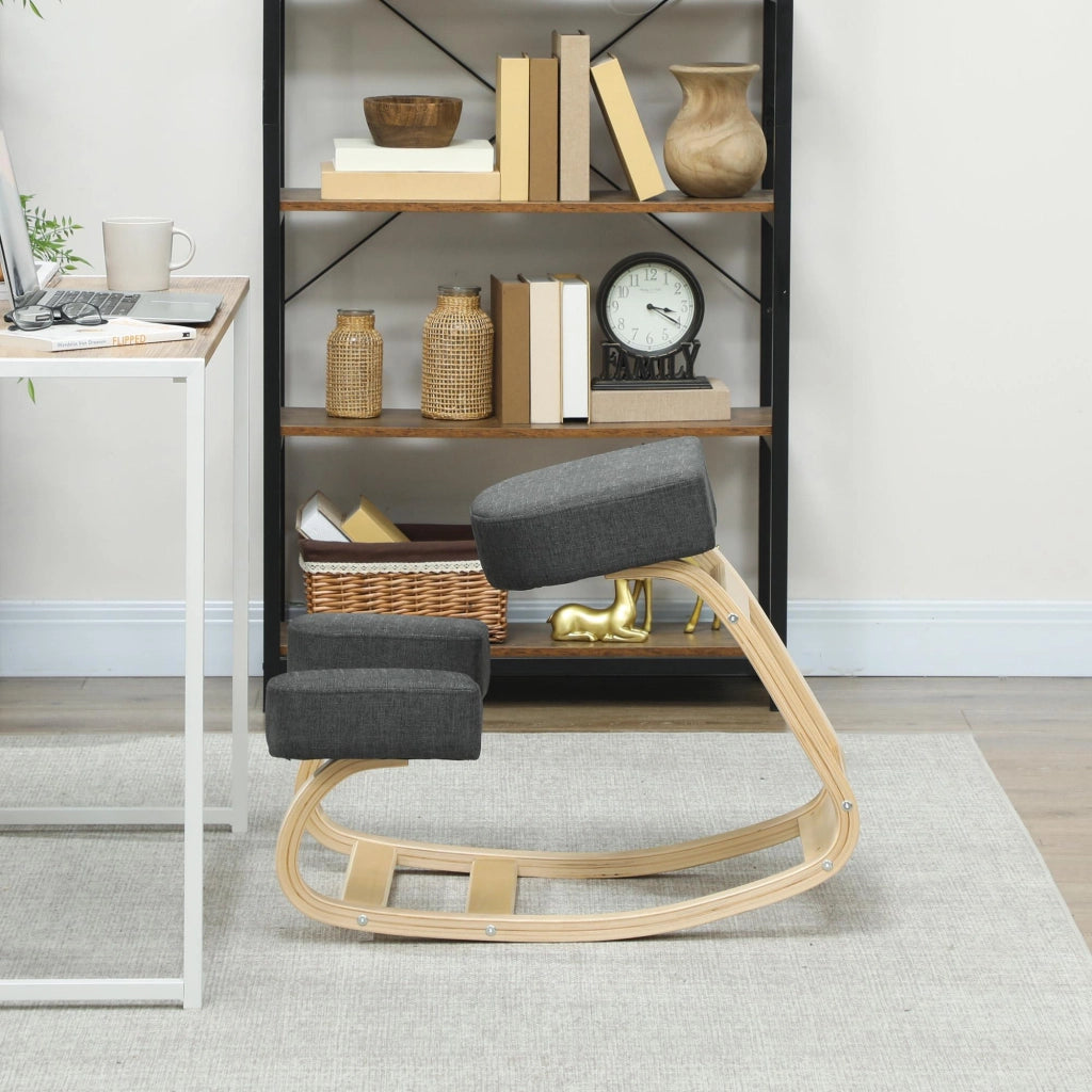 Sgabello ergonomico inginocchiatoio ¨C Xylo ¨C legno di betulla grigio scuro 120kg