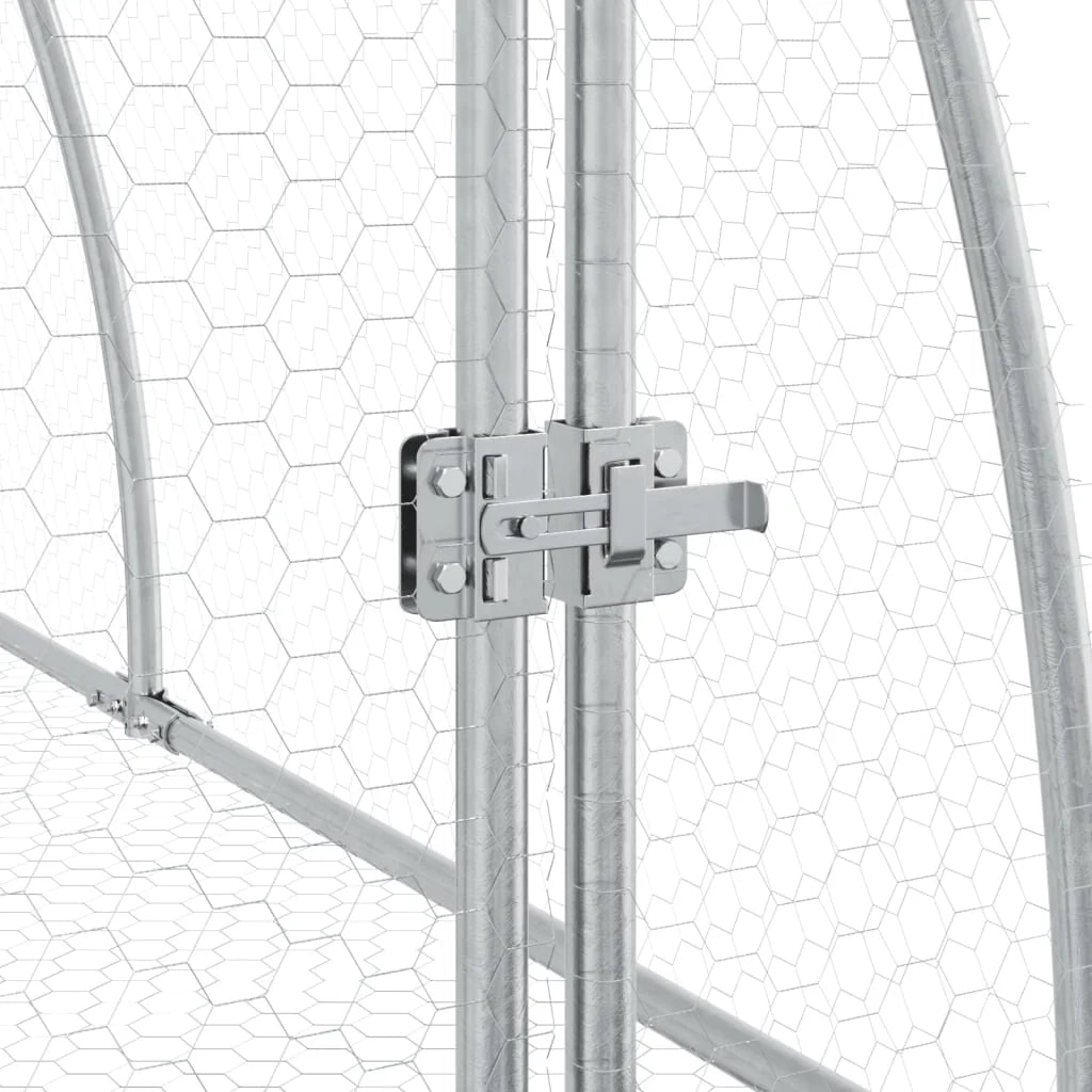 Gabbia per conigli in argento 100 x 105 x 120 cm in acciaio zincato Argento 02_0041695