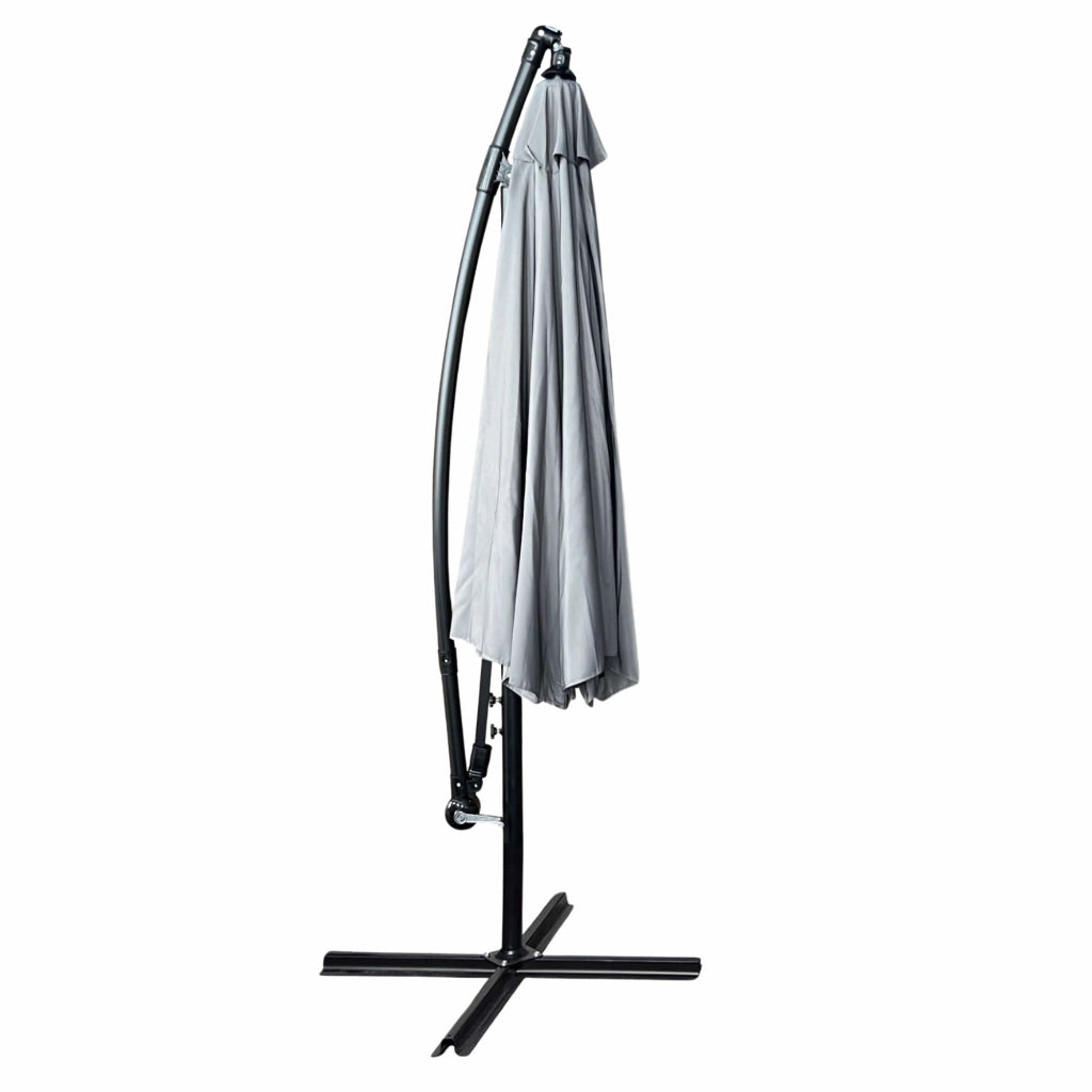 Ombrellone da giardino ASTER con protezione UV in colore grigio chiaro peso 12,1 kg dimensioni 300x300x45 cm