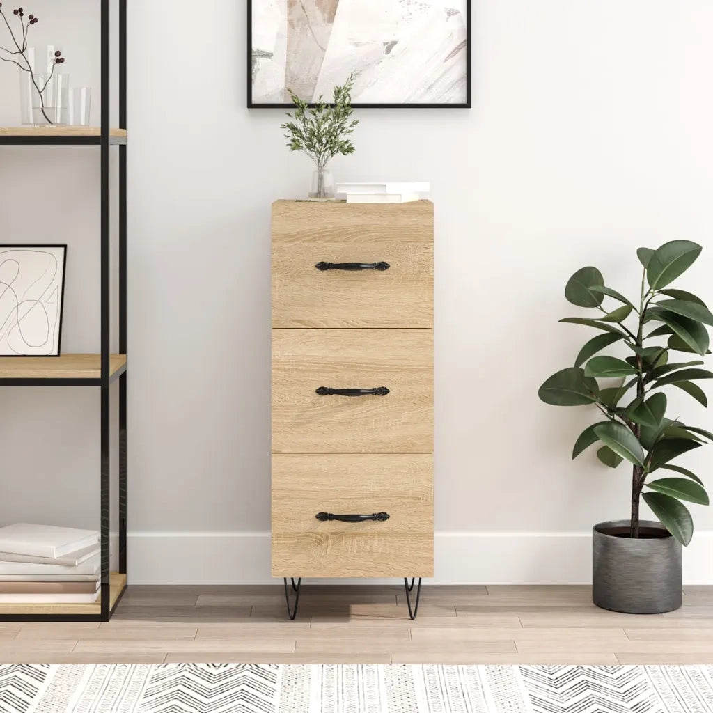 Credenza Rovere Sonoma 34,5x34x90 cm in Legno Multistratocod mxl 104390