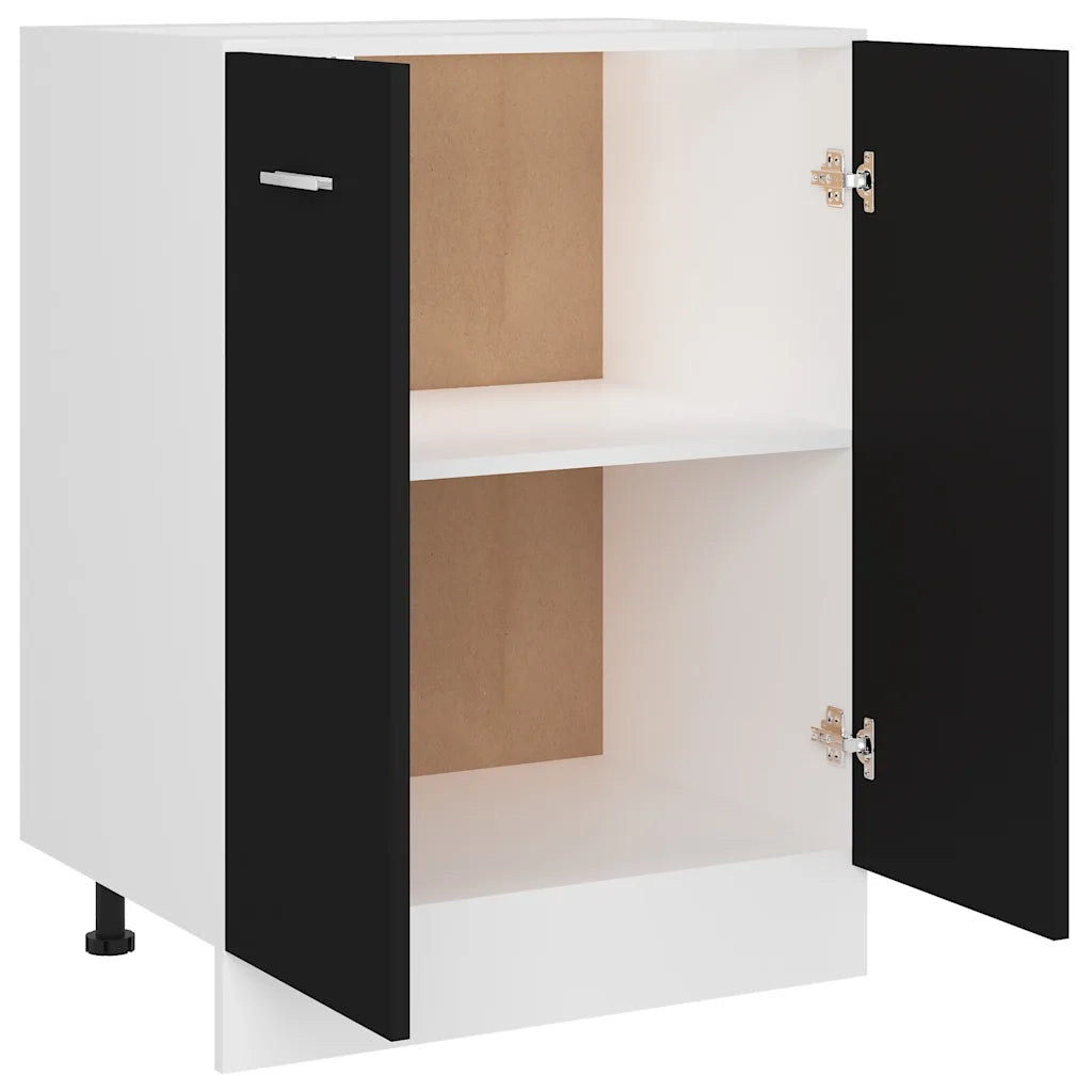 Pensile da cucina | Armadio Inferiore ¡°Lyon¡± Nero 60x46x81,5 cm