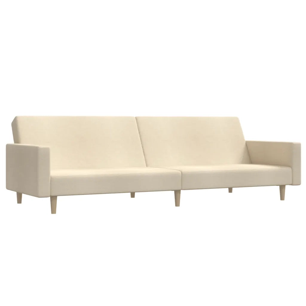 Divano Letto a 2 Posti Crema in Tessutocod mxl 87467