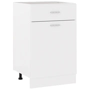Mobiletto da cucina moderno e pratico 50 x 46 x 81 cm elegante finitura in legno composito bianco 02_0047659