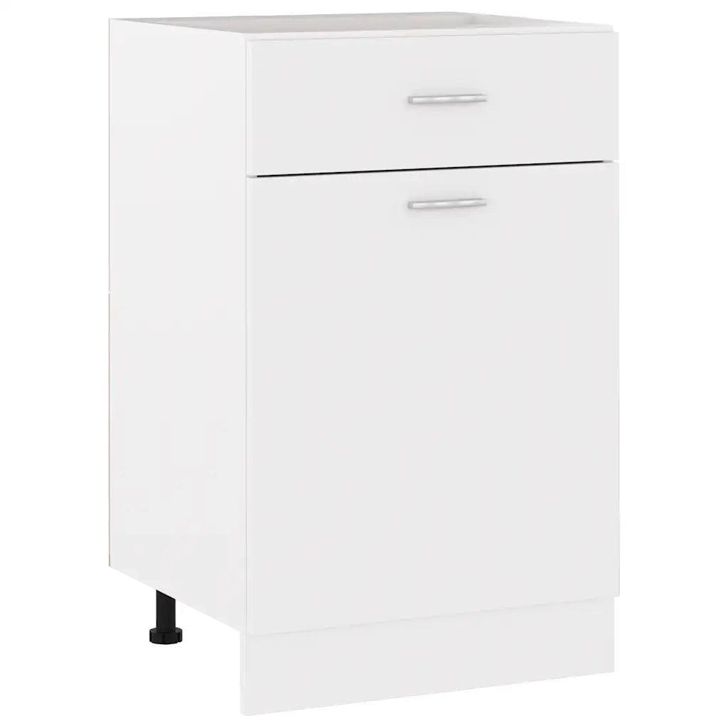 Mobiletto da cucina moderno e pratico 50 x 46 x 81 cm elegante finitura in legno composito bianco 02_0047659
