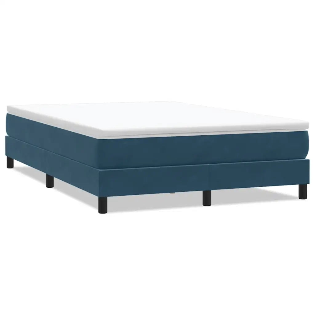 Letto a Molle senza Materasso Blu Scuro 140x220 cm Velluto 3315877
