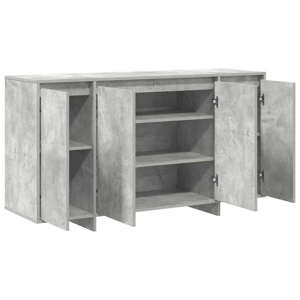Credenza-Buffet-Armadio da cucina Grigio cemento 135 x 41 x 75 cm Legno multistrato