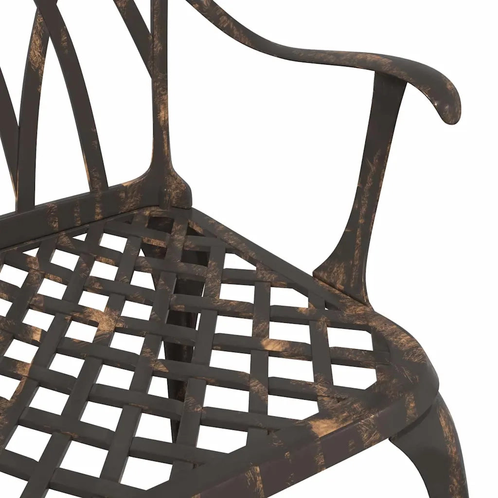 Sedia da Giardino 2 pz | Sedie da Esterno Bronzo 53 x 51 x 88,5cm Alluminio