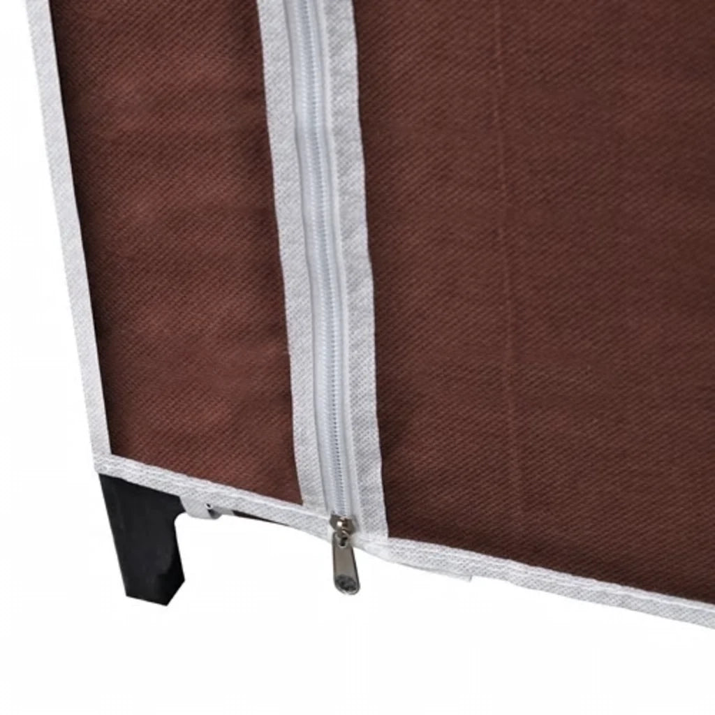 Armadio Guardaroba in Tessuto 2 pz Marrone  cod mxl 55171