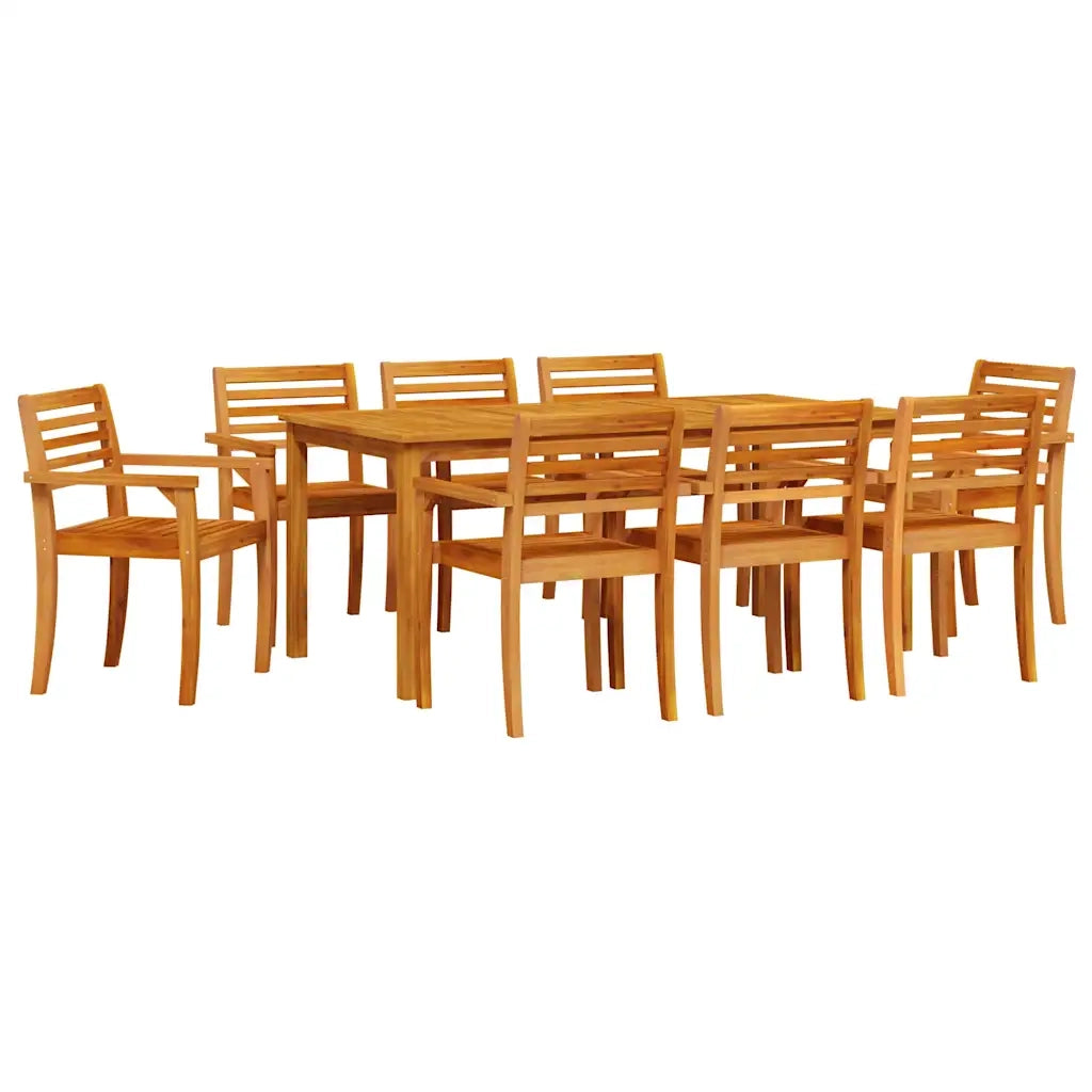 Set da Pranzo per Giardino 9 pcs Marrone 3375674