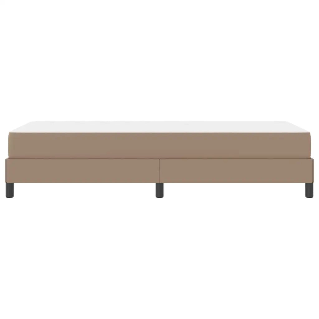 vidaXL Letto con materasso Cappuccino 100 x 200 cm Pelle sintetica