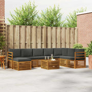 Set divano sezionale con cuscino 9 pcs Naturale e Antracite 3375312