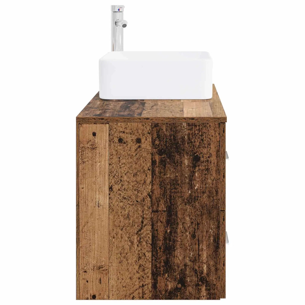 Set di mobili per il bagno 2 pz Legno antico 3403982