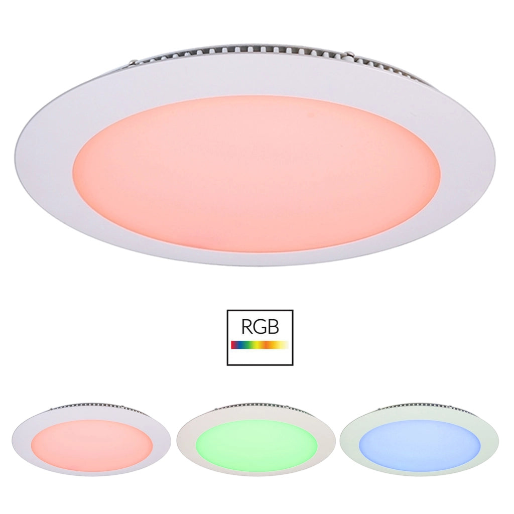 Faretto incasso slim pannello LED 24V 16W RGB multicolore effetti luce colorata interni centro estetico abbronzante