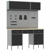 Set di mobili da lavoro con cassetto con blocco 10 pcs Rosso 3321481