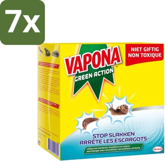 7 x Correttore per Lumache - Verde Azione - Naturale, Amichevole per Animali e Bambini - 500g - Correttore per Lumache - Lotta alle Lumache - Lotta Naturale alle Lumache - Protezione dalle Lumache - Protezione per il Giardino