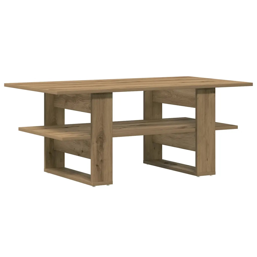 Tavolino Salotto-Tavolino da soggiorno-Tavolo Rovere Artigianale 102x55x42 cm Multistrato 322273