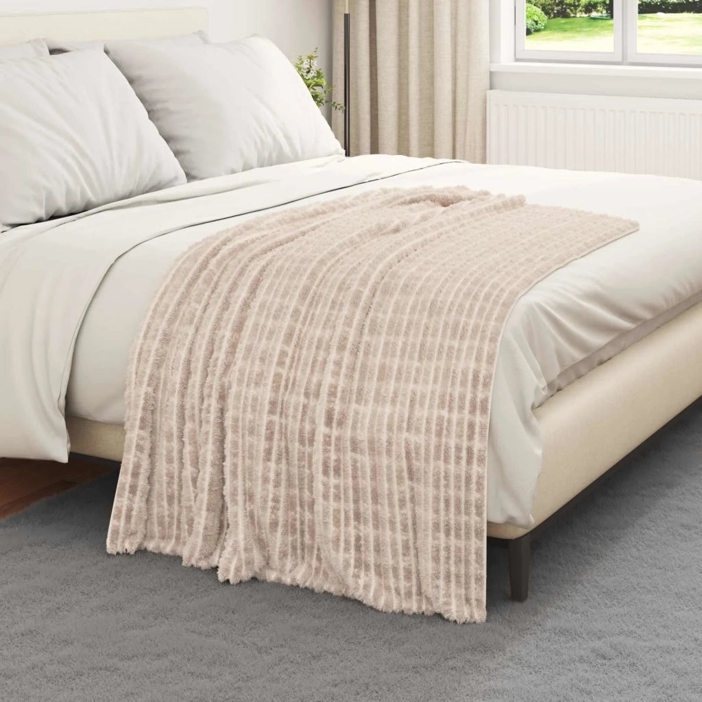Coperta Beige 150 x 130 cm Panno