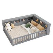 Letto a Divanetto 140x200 cm con USB; prese e vano portaoggetti in Truciolare Grigio