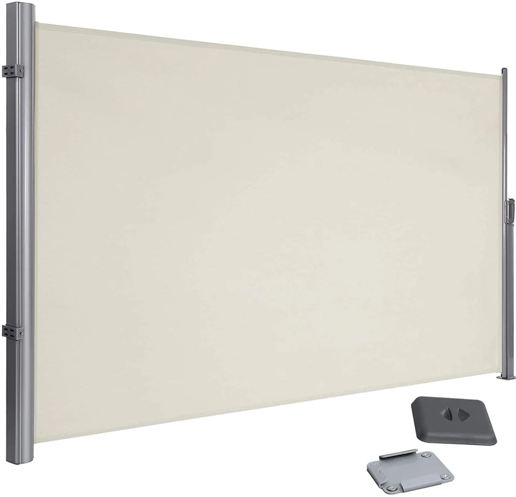 Tenda da sole laterale 200 x 350 cm protezione solare per balcone terrazza beige 12_0000984