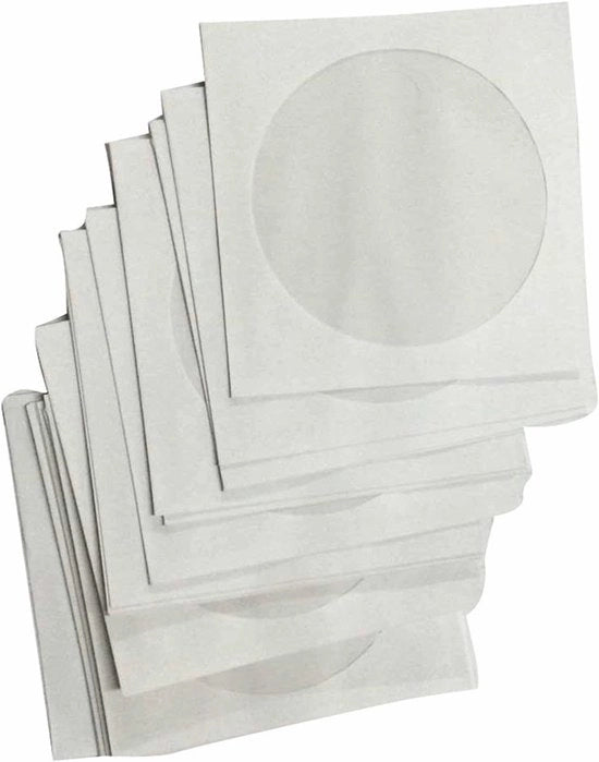 Coprioggetto - Protezione per CD e DVD - Mappe di archiviazione - Bianco - 200 pezzi - Adatto per CD e DVD, Copricartoncini.