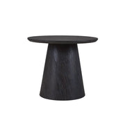 Tavolino BOKOR – Colore marrone scuro – Tavolino rotondo 60x60 cm – MDF – Design moderno e compatto