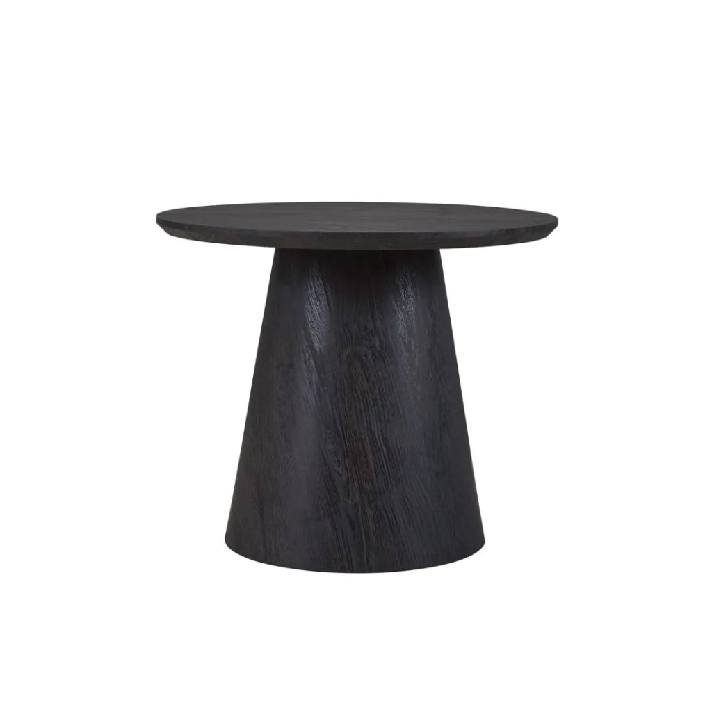 Tavolino BOKOR – Colore marrone scuro – Tavolino rotondo 60x60 cm – MDF – Design moderno e compatto