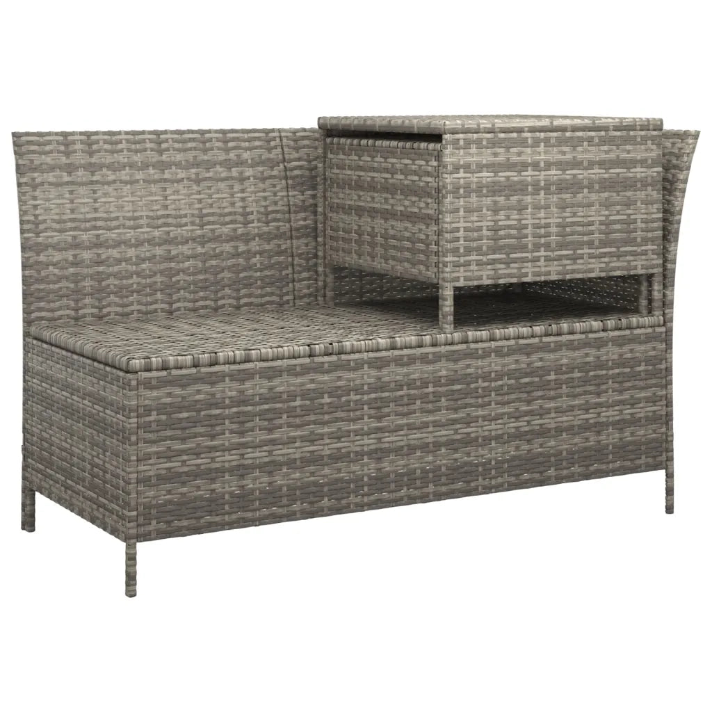 Set Divani da Giardino 4 pz con Cuscini in Polyrattan Grigio 319691