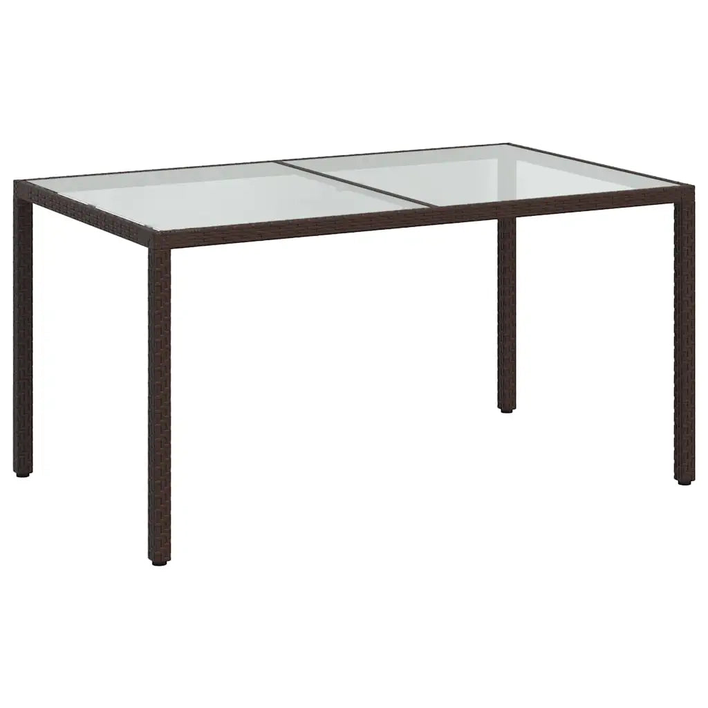 Set Mobili da Giardino 5 pz con Cuscini in Polyrattan Marrone cod mxl 38529