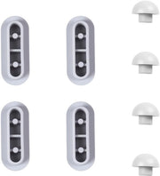 Buffer di sostegno per toilette 8 pezzi, set di buffer di sostegno per toilette, silenziatore per coperchio e sedile di toilette, buffer di sostegno universale per sedile di toilette, supporti di sostegno silenzianti, grigio