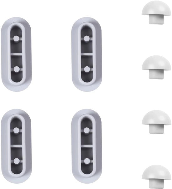 Buffer di sostegno per toilette 8 pezzi, set di buffer di sostegno per toilette, silenziatore per coperchio e sedile di toilette, buffer di sostegno universale per sedile di toilette, supporti di sostegno silenzianti, grigio