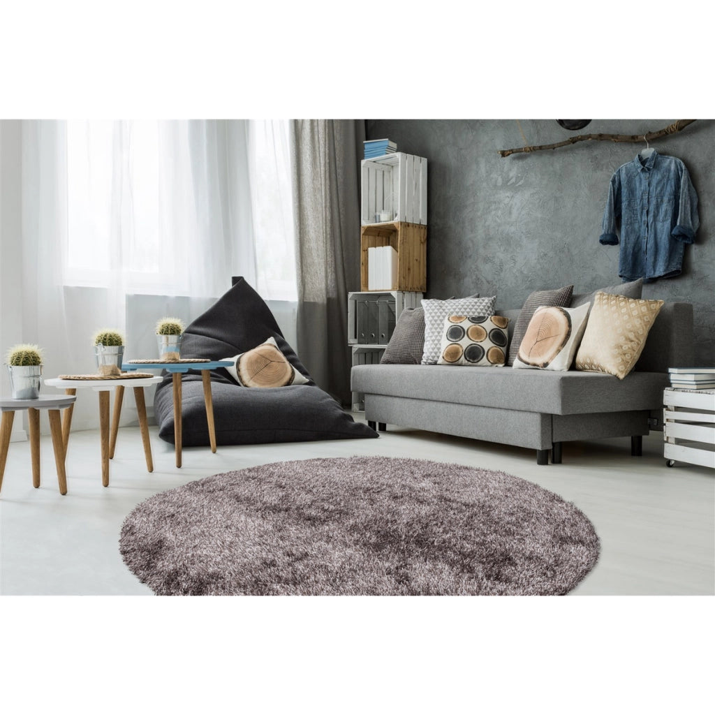 Tappeto rotondo Shaggy Diamond 725 antracite