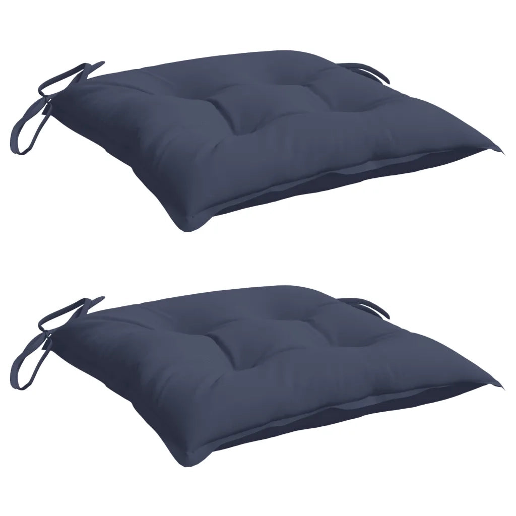 Cuscini per Sedia 2 pz Blu Marino 50x50x7 cm in Tessuto Oxfordcod mxl 115590