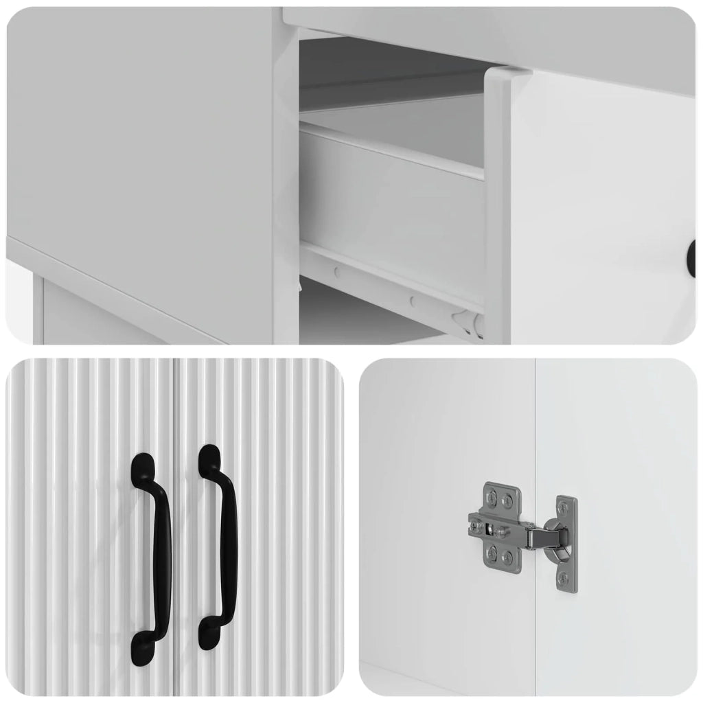 Credenza Bianco Lucido 66 x 34,5 x 92 cm Legno ingegnerizzato 895359