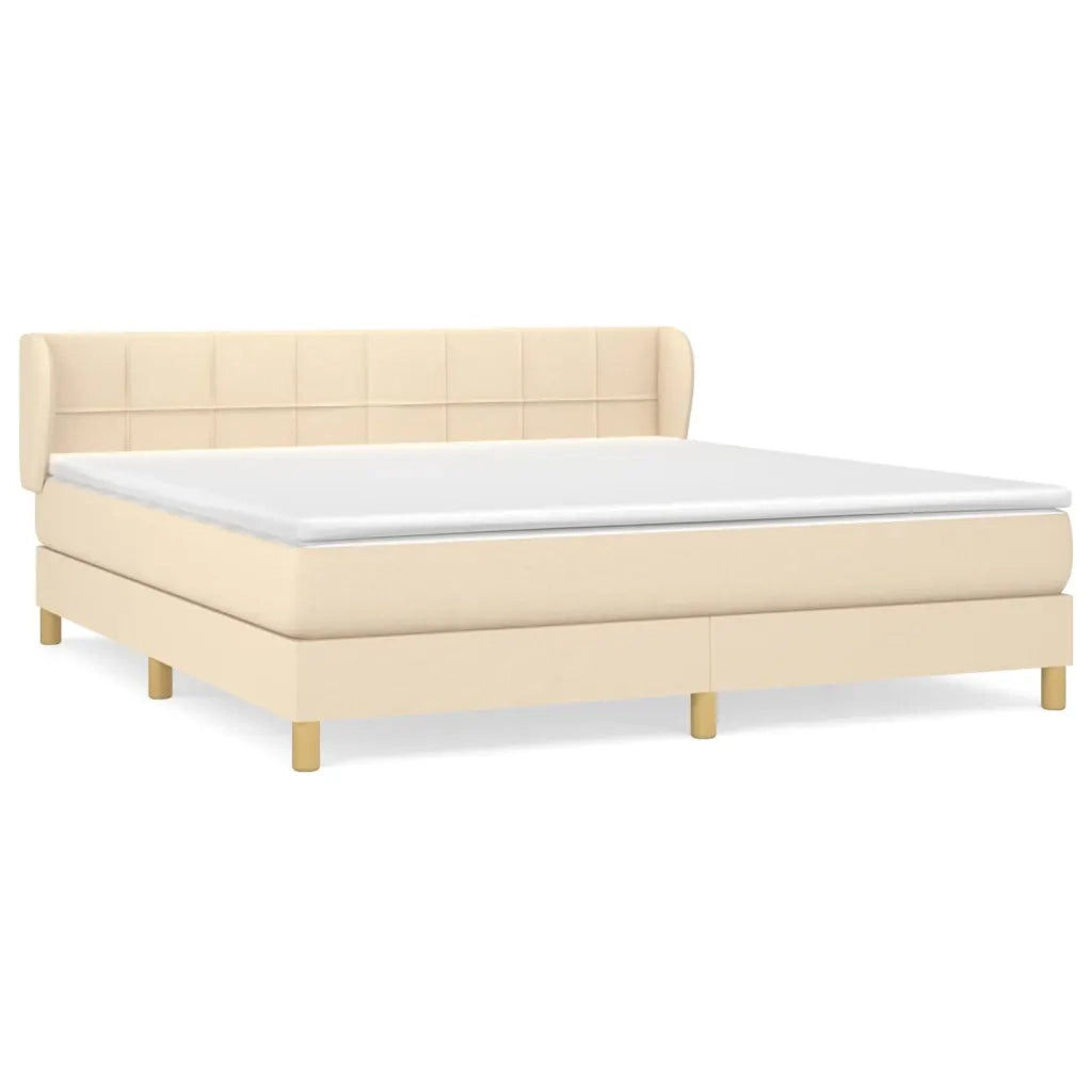 Giroletto a Molle con Materasso Crema 160x200 cm in Tessutocod mxl 98063