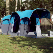 Tenda Familiare a Tunnel per 8 Persone Blu Impermeabile 94786