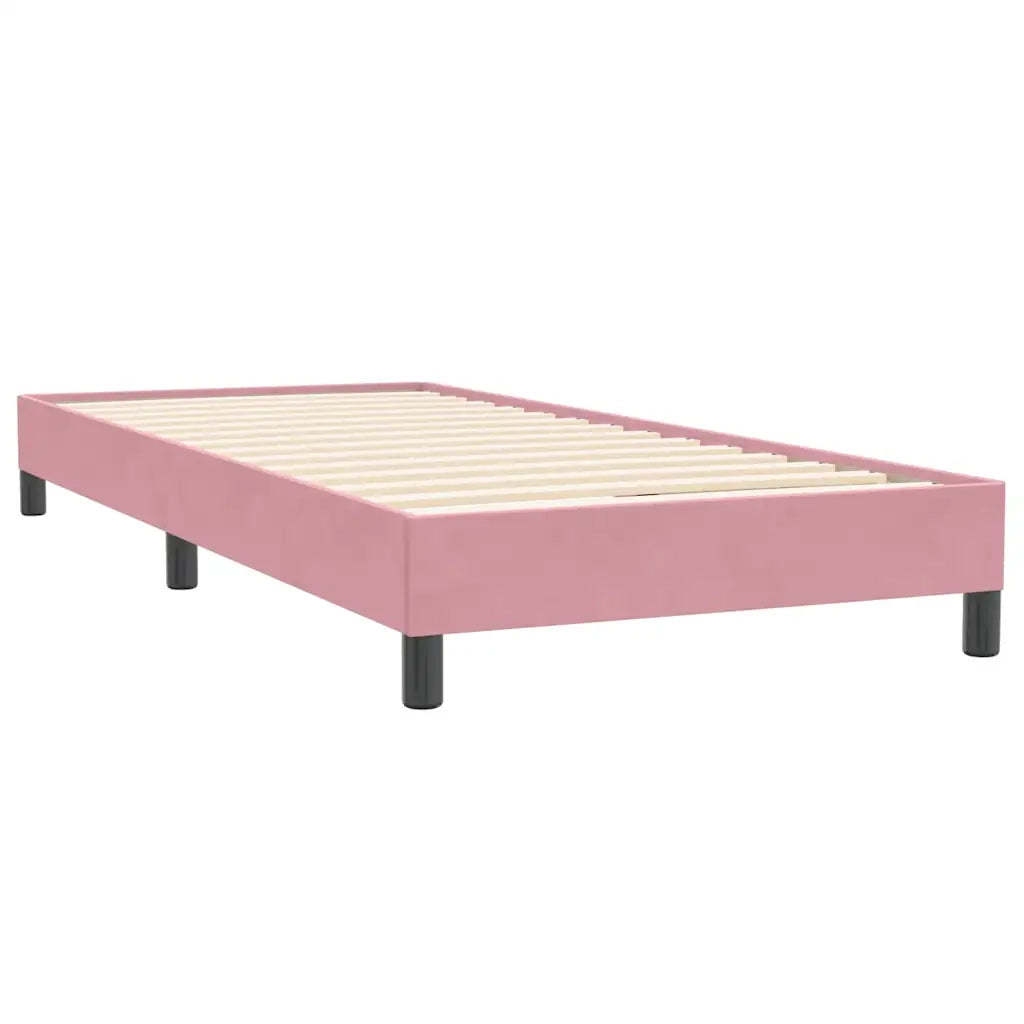 Giroletto a Molle con Materasso Rosa 80x220 cm Velluto 3316430