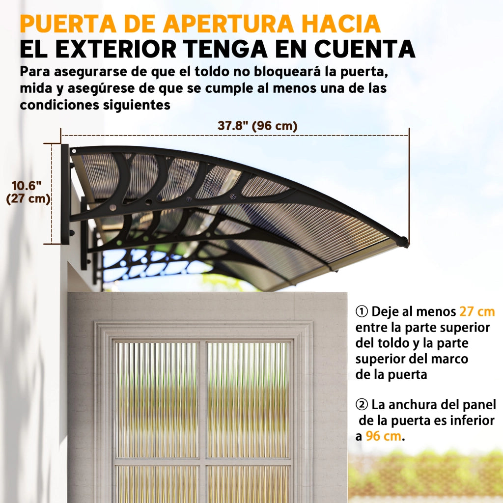Marchesina Esterna per Porte e Finestre ¨C zephmum ¨C Marrone 303x96x27 cm