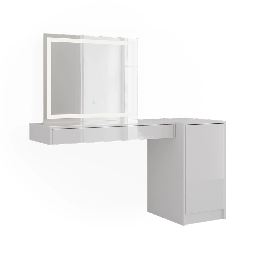 Vicco Tavolo da toeletta Bianco 100 cm 4 parti