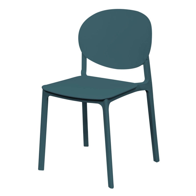 Sedia In Pp Eloise Blu Petrolio 47,5x57x79 Cm