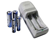 CARICATORE PER 2 BATTERIE CON PZ. 2 AA E PZ. 2 AAA CARICA500    BEGHELLI