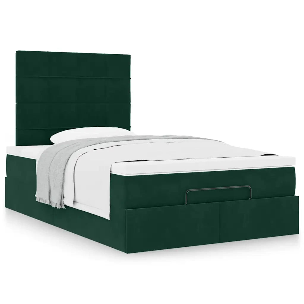Struttura Letto Pouf con Materassi 120x200 cm Velluto 3313466