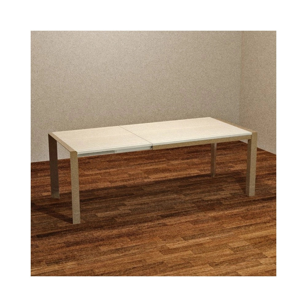 Tavolo allungabile Golia struttura tortora e piano rovere sbiancato 130x80 cm