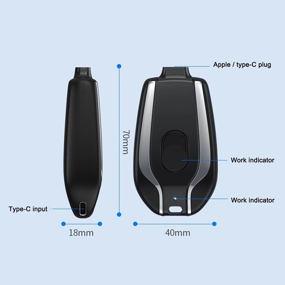 Trade Shop - Batteria Esterna Power Bank 1500mah Portachiavi Per Iphone Yd-101 -