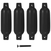 Paraurti per Gommone 4 pz Neri 41x11,5 cm in PVC 92380