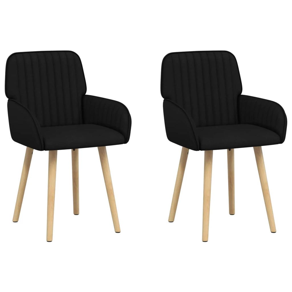Sedie da pranzo 2 pcs Tessuto Nero 56,5 x 50 x 87,5 cm 42034287