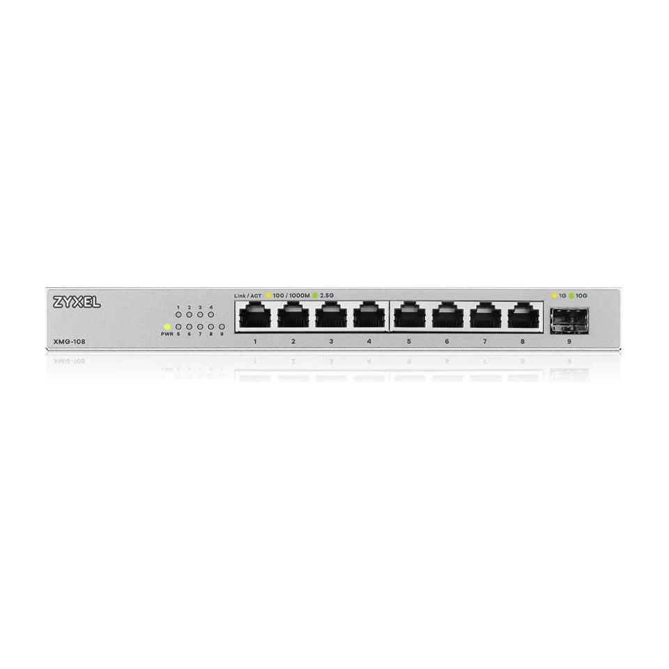 Zyxel XMG-108 Switch Ethernet 2.5G non gestito (100/1000/2500) Argento